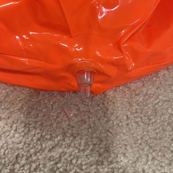 NWOT Orange and green inflatable 16" Halloween pumpkin decoration - Picture 4 of 5